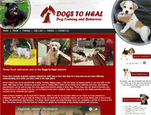Tablet Screenshot of dogstoheal.co.za